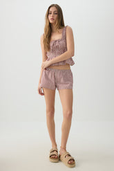 Low Rise Dolphin Hem Shorts