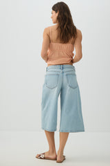 Denim Mid Rise Culottes