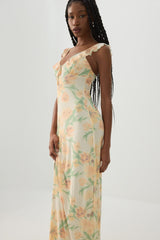 Floral Maxi Tie Front Dress