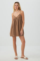 Tie-Back Mini Dress