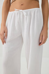 Mid Rise Pull On Wide Leg Pant