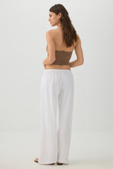 Mid Rise Pull On Wide Leg Pant