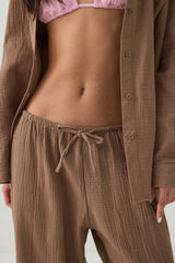 Mid Rise Pull On Wide Leg Pant