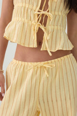 Mid Rise Pull On Wide Leg Pant