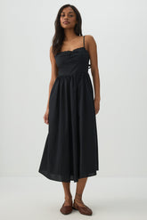 Poplin Sweetheart Midi Dress