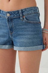 Low Rise Denim Short Shorts