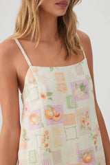 Linen Blend Square Neck Romper