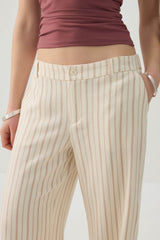Linen Blend Wide Leg Tailored Pant