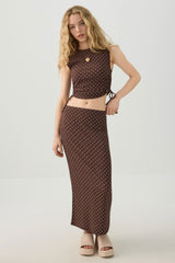 Textured Knit Maxi Skirt