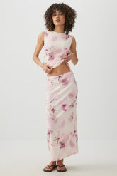 Textured Knit Maxi Skirt