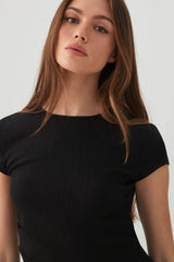 Ribbed Knit Cropped Top