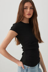 Ribbed Knit Cropped Top