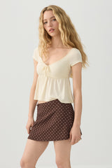 Textured Knit Mini Skort