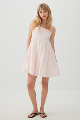 Tiered Square Neck Mini Dress