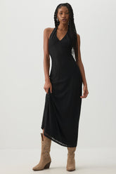 Lace Halter Maxi Dress