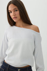 Off Shoulder Knit Sweater