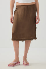Satin Midi Skirt