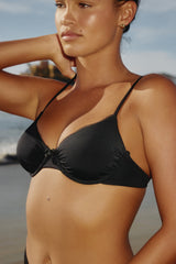 Underwire Bikini Top with Bow Detail