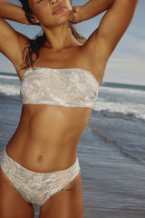 Foliage Bandeau Bikini Top