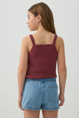 Elastic Waist Denim Shorts