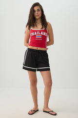 Sporty Shorts with Stripe Detail
