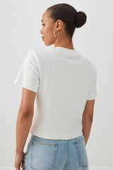 Cropped Boxy Crew Neck T-Shirt