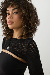 Open Stitch Knit Shrug
