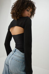 Open Stitch Knit Shrug