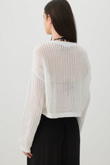 Knit Boxy Button Front Cardigan