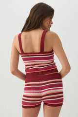 Striped Knit Shorts