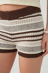 Striped Knit Shorts