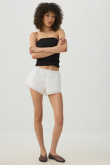 Cropped Ruched Tube Top