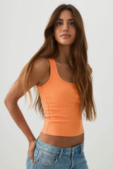 Basic Cropped Ribbed Tank Top