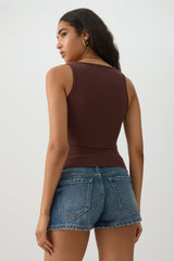 Basic Cropped Ribbed Tank Top