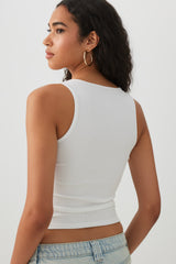 Basic Cropped Ribbed Tank Top