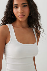 Basic Cropped Ribbed Tank Top