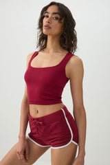 Seamless Ribbed Trapeze Tank Top
