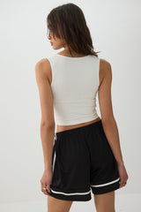Seamless Ribbed Trapeze Tank Top