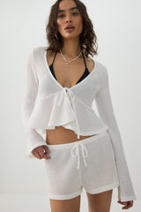 Crochet Tie Front Top