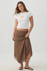 Cropped Baby T-Shirt with Beaded Motif