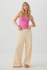 Textured Straight Leg Knit Pants