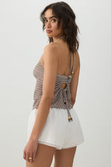 Lace Trim Poplin Boxer Shorts