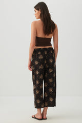 Linen Blend High Waist Culottes