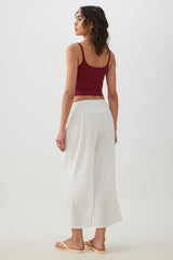 Linen Blend High Waist Culottes