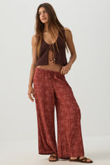 Mid Rise Wide Leg Pants