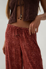 Mid Rise Wide Leg Pants