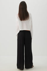 Mid Rise Wide Leg Pants