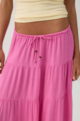Textured Tiered Maxi Skirt