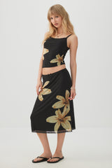 Floral Mesh Skirt