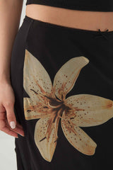 Floral Mesh Skirt